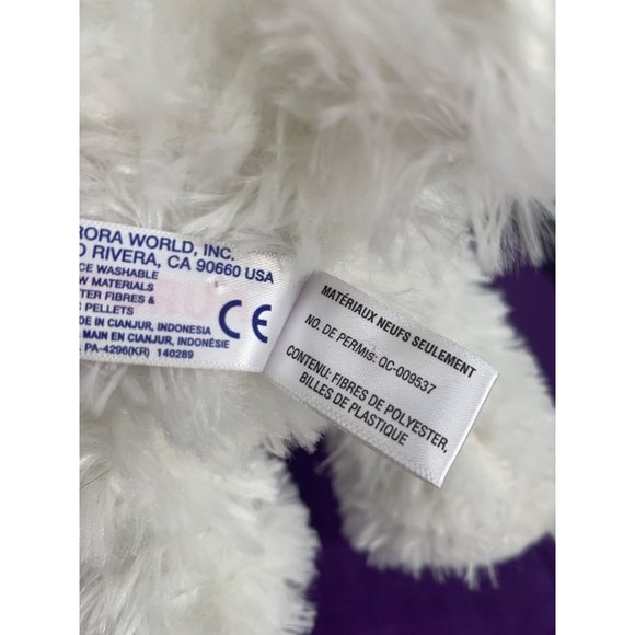 Aurora Flopsie - 12" Bonita White Laying Maltese Plastic Eyes and Nose - Picture 10 of 13